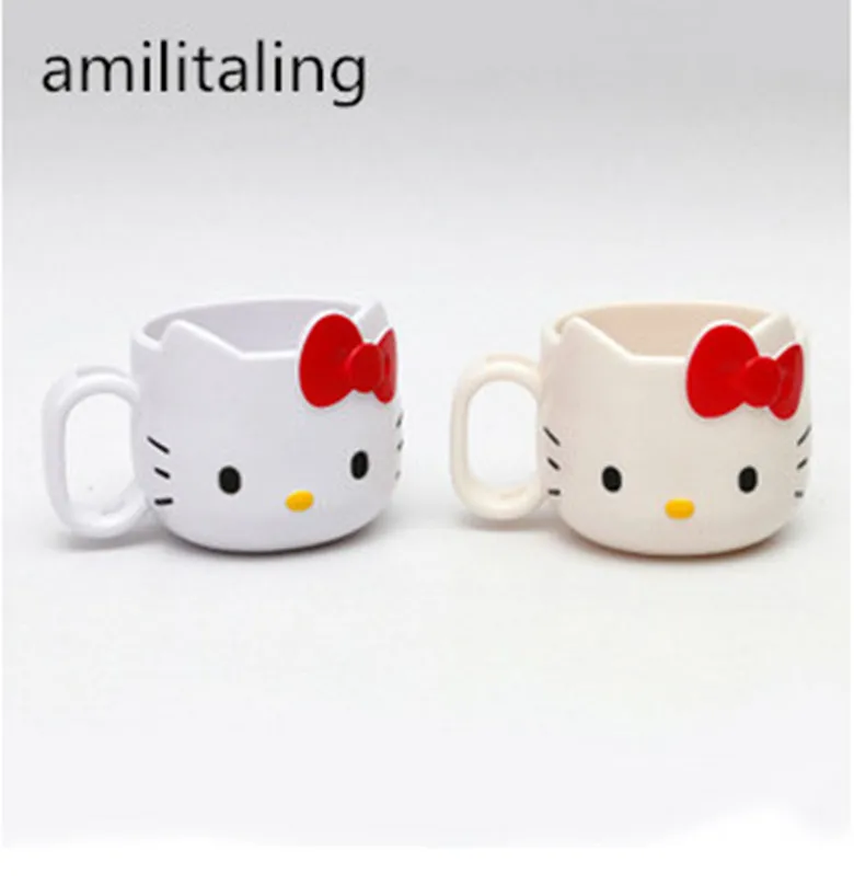 Новинка кружка Hello Kitty чашка с полосками молочная стакан на краску ручкой