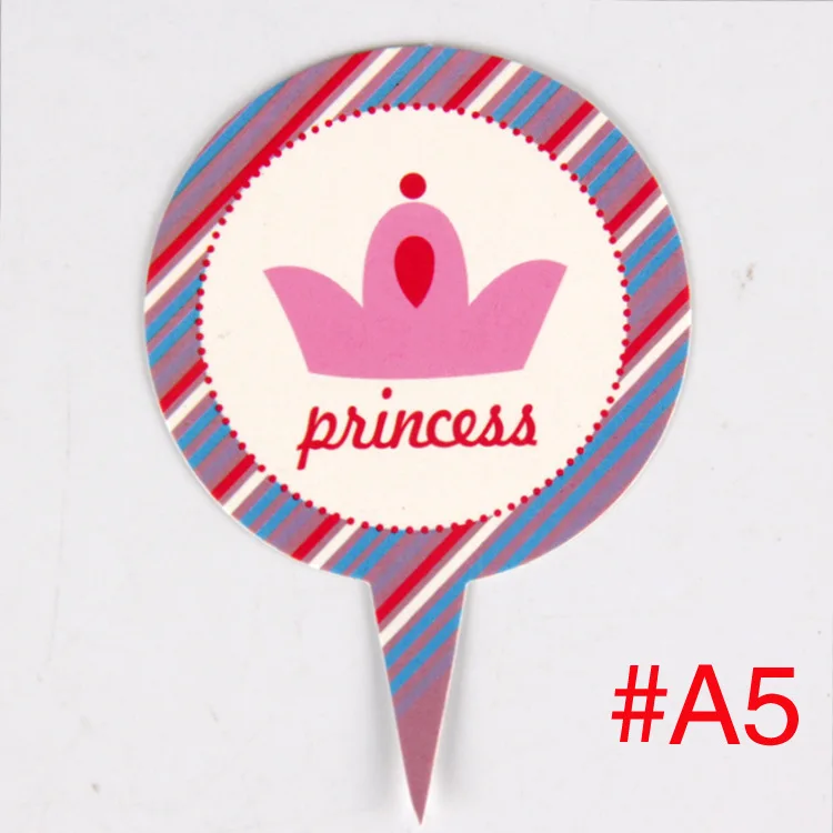 Милые флажки для торта на день рождения 50 шт./лот украшение открытка дня карта