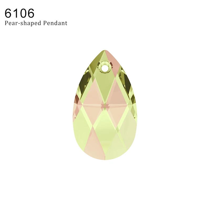 Crystal 001 LUMG 1 шт.) кристалл Swarovski 6106 грушевидный кулон из Австрия свободные бусины Стразы DIY Изготовление ювелирных изделий - Цвет: Crystal 001 LUMG