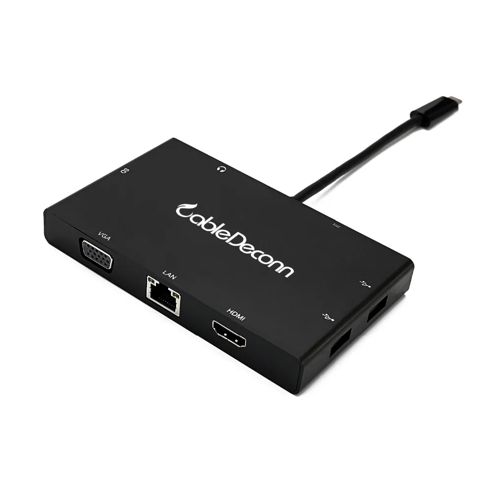Thunderbolt 3 USB C к HDMI 4K VGA 2xusb 0 концентратор Gigabit Ethnernet RJ45 PD аудио 5 мм SD слот Hub адаптер|hdmi
