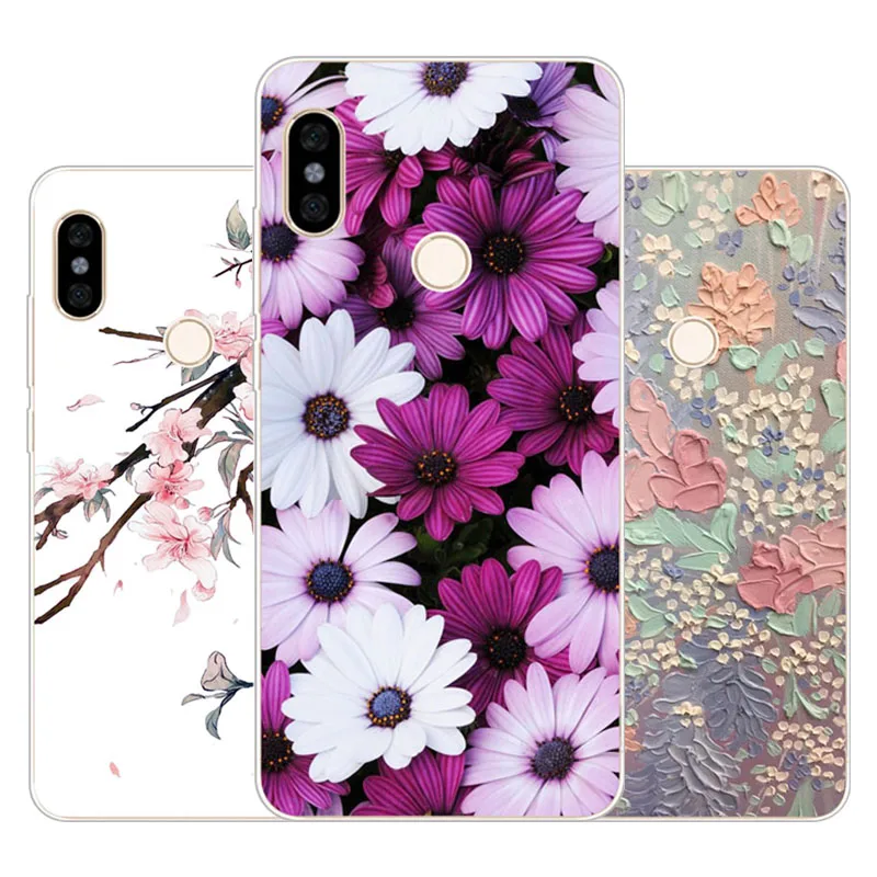 Чехол для xiaomi redmi note 6 pro силиконовая Мягкая задняя крышка из ТПУ с драгоценными