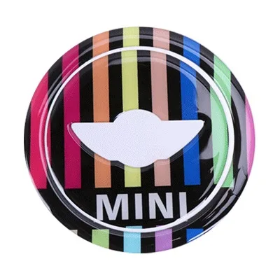 Rainbow mini 3d наклейки на руль Прозрачная силиконовая графическая наклейка для Mini Cooper clubman countryman hardtop R55 R56 R60 - Название цвета: Rainbow mini