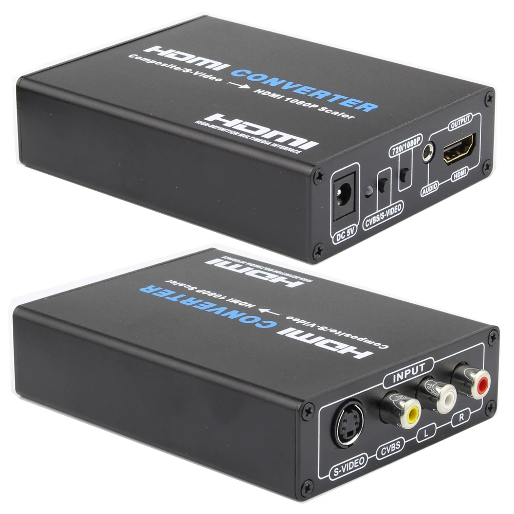 AV s-видео CVBS преобразователь аудиосигнала HDMI + S-VIDEO композитный Коммутатор 1080 P