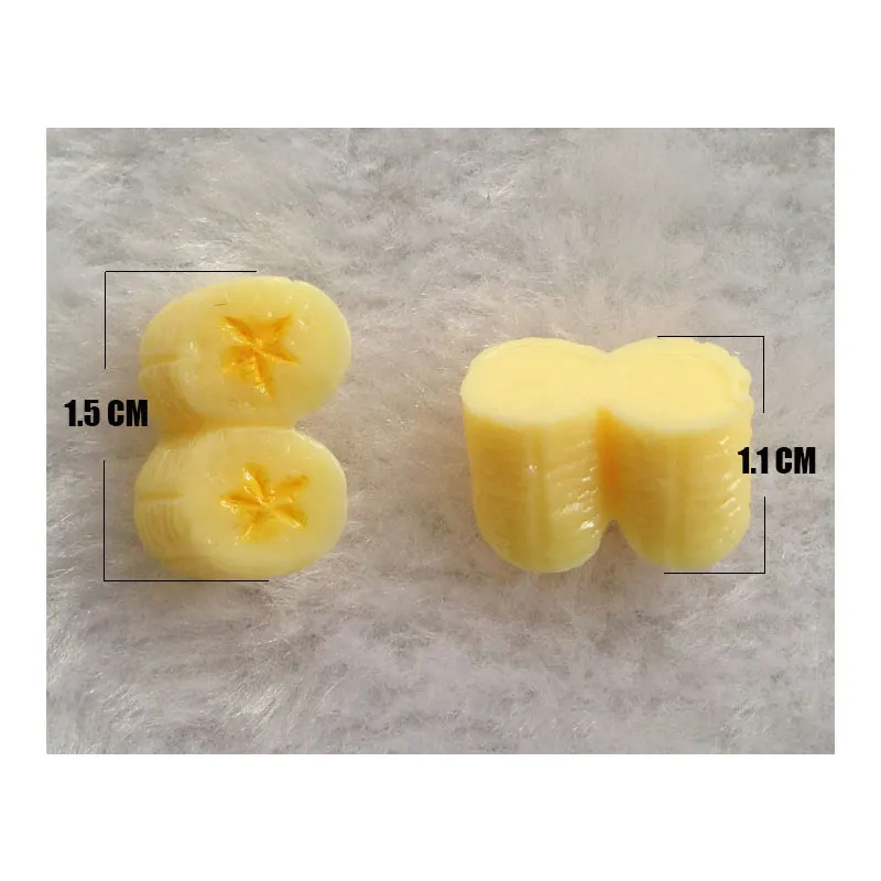 100 шт./лот большой размер смола банан модель украшения детали Мини имитация