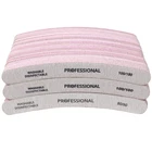 Пилка для ногтей профессиональная Банановая 8080 100100 100180, 50 шт., изогнутая, банановая, для маникюра