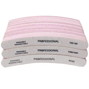 Пилка для ногтей профессиональная Банановая 8080 100100 100180, 50 шт., изогнутая, банановая, для маникюра