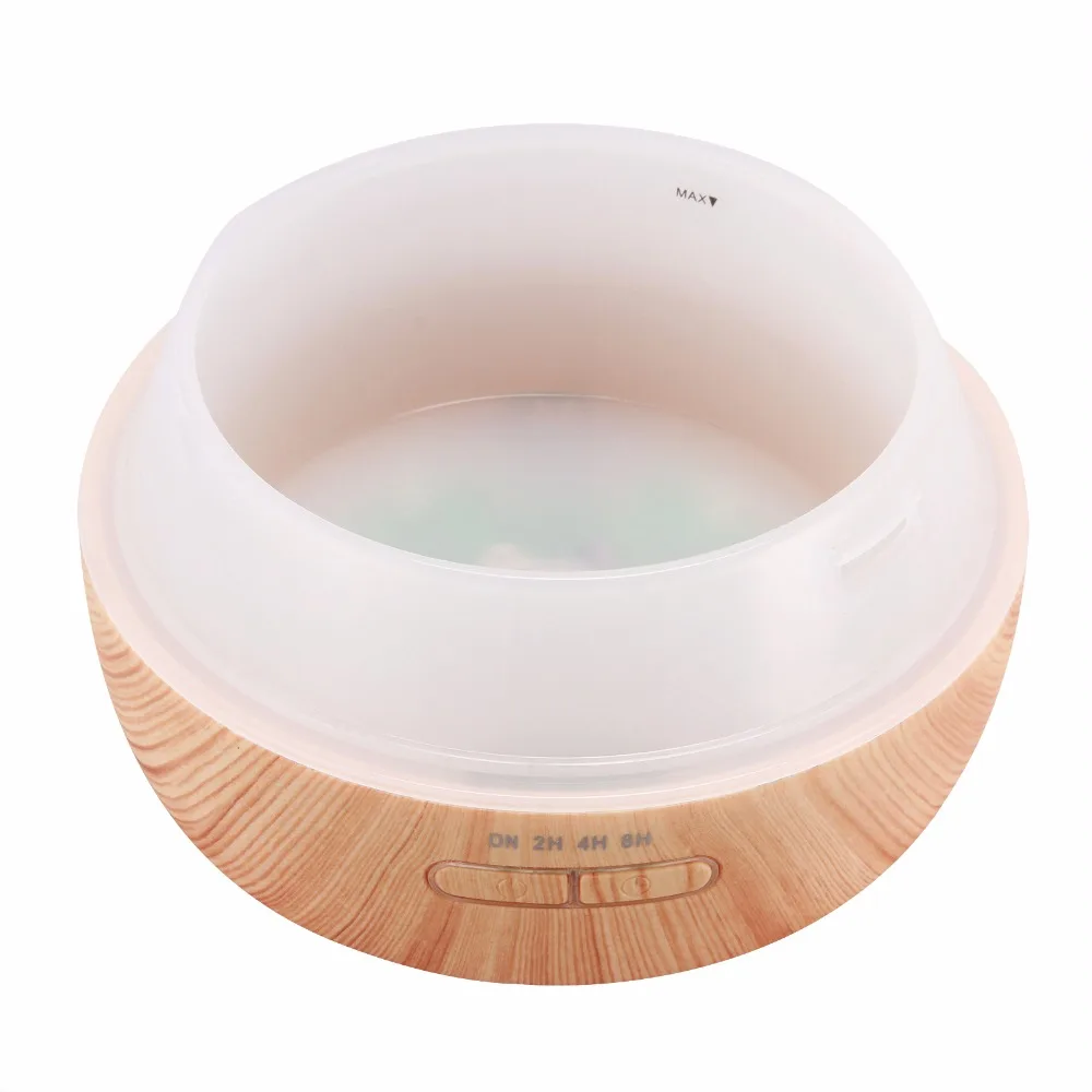 INVITOP 500ml Air Humidifier Wood Grain Ultrasonic Essential Oil Diffuser Aroma Purifier 7 Color LED Change 110v-240v | Бытовая техника