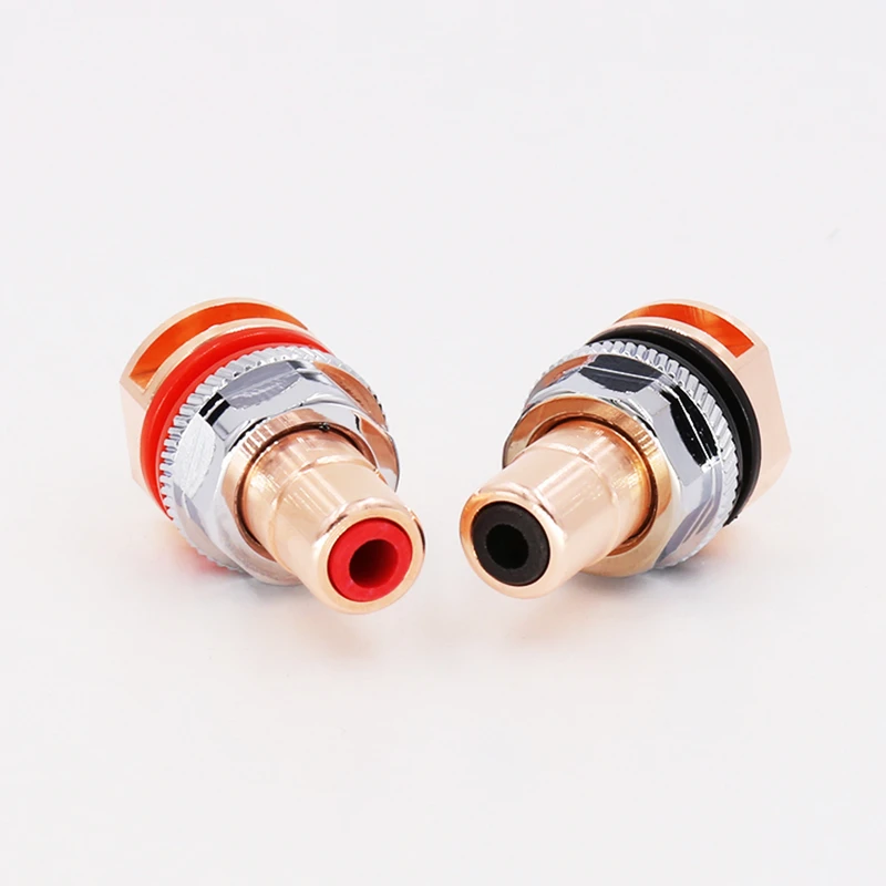 Выборг X 4 шт. Высокое качество бренд нет покрытие 99.995% Чистая медь Hifi аудио усилитель мощности RCA женские розетки
