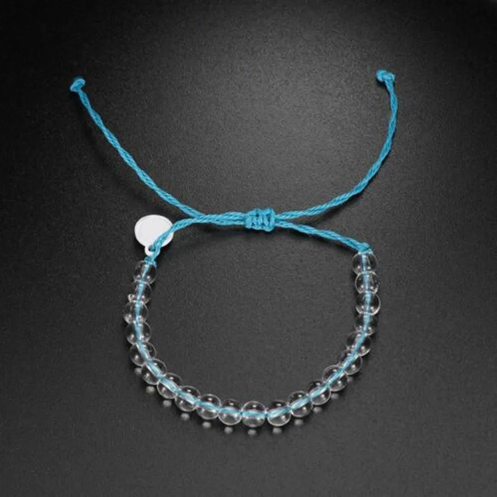 light blue Модный браслет Homme мужские s браслеты для wo мужчин Femme мужские браслеты с бусинами браслеты с океаническим камнем браслеты в богемном стиле плетеный браслет - Окраска металла: light blue