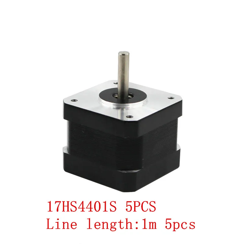 

5pcs/lot 3D printer 4-lead Nema17 Stepper Motor 42 motor Nema 17 motor 42BYGH 1.7A (17HS4401S) motor for CNC XYZ
