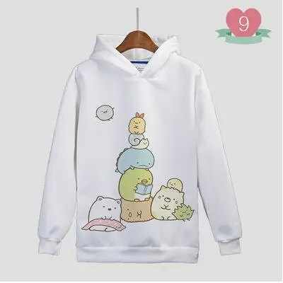 Sumikko gurashi/семейная осенне-зимняя толстовка с капюшоном для мамы, женские и мужские для мальчиков и девочек, детская рубашка детские футболки, одежда - Цвет: 9