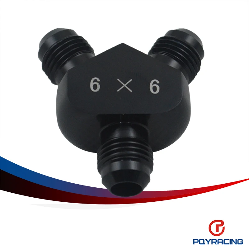 PQY RACING Высокое качество 6x6 Уай топлива черный анодированный Y топливный блок SLY 0606