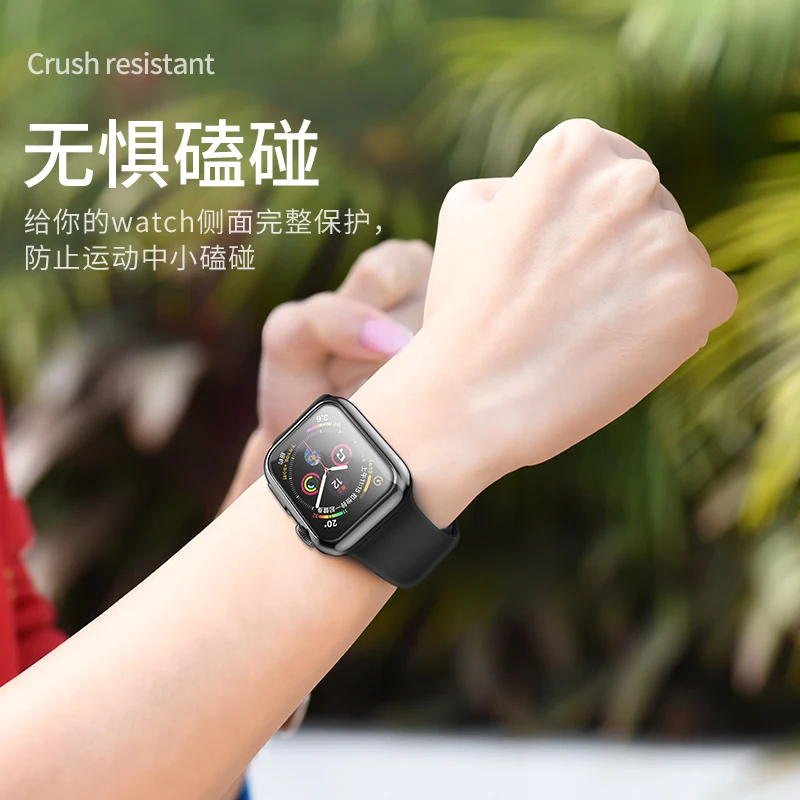 Мягкий чехол из ТПУ для Apple Watch 4 мм 40 мм/44 мм модный защитный силиконовый бампер