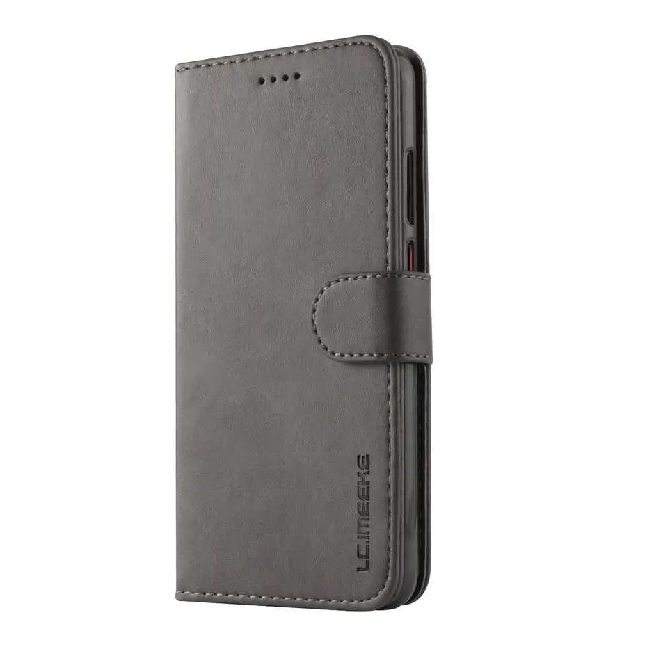 Gray Роскошный флип-чехол для Xiaomi Redmi Note 7 Pro, чехол-кошелек для Coque Xiaomi Redmi Note 7, кожаный чехол для Redmi Note 7 Pro, чехол - Цвет: Gray