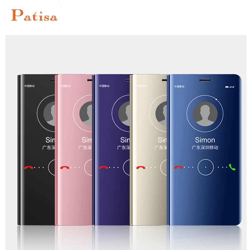 Умный кожаный откидной зеркальный чехол с подставкой для huawei mate 8 9 10 Pro Lite P8 P9 P10 Plus P20 Pro P20 P Smart Honor 10