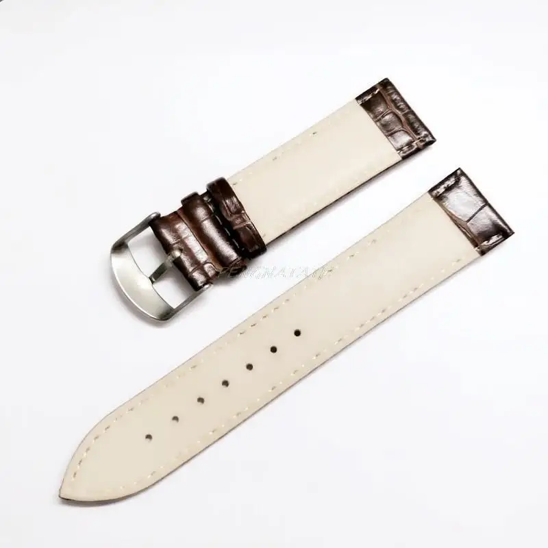 Ремешок из полированной нержавеющей стали для часов 22 мм коричневый натуральной