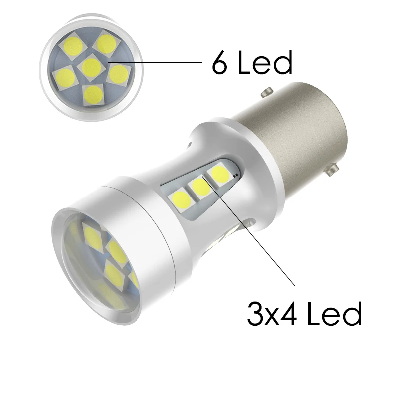 1156 светодиодный лампы 3030 18SMD Canbus BAU15S PY21W BA15S P21W светодиодный светильник для автомобилей указатели поворота белый желтый красный освещения 12V 24V