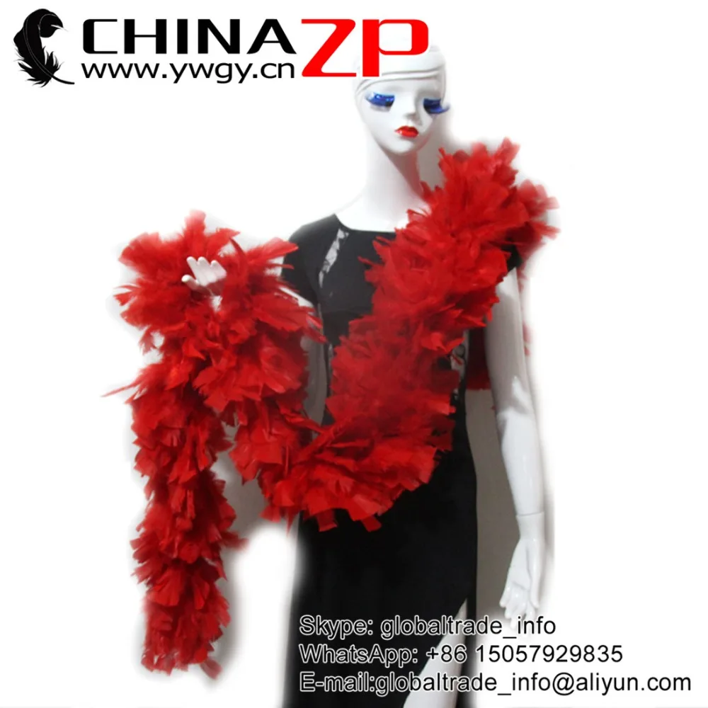 

CHINAZP Feathers Retail Packaging Hot Sale 2 Yards 150 Gram Turkey Flat Boa Samba Costumes For Women