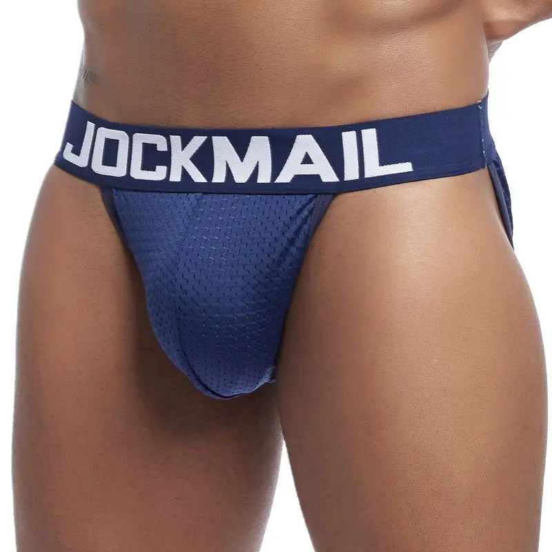 JOCKMAIL Сетчатое мужское бикини гей нижнее белье сексуальные мужские трусы cuecas