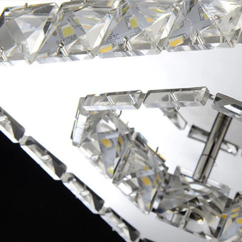 Квадратная светодиодная Кристаллическая Люстра для прохода крыльца лестницы wth
