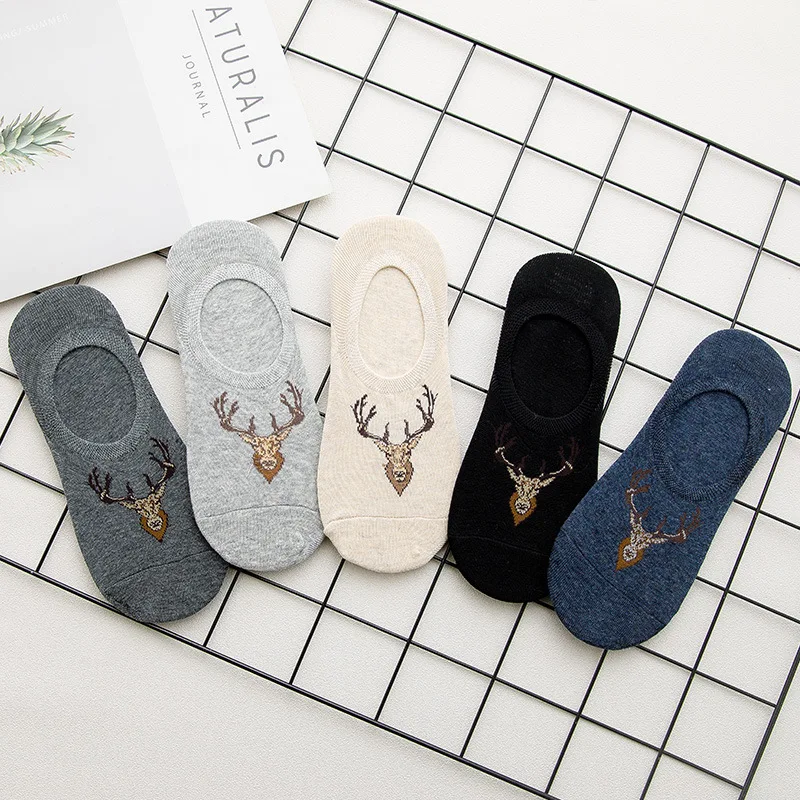

1Pair Fashion Unisex Women Men Loafer Boat Non-Slip Invisible No Show Nonslip Liner Low Cut Soft Breathable Cotton Short Socks