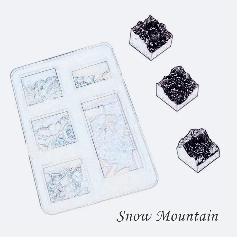 

DIY Hand-made Crystal Epoxy Glue Mold Broken Snow Mountain Silica Gel Mold U Disk Ocean Micro Landscape Jewelry Making