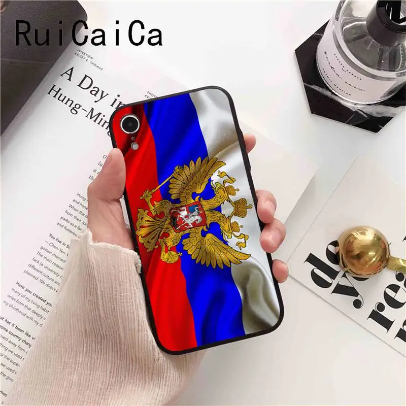 Ruicaica Russian flag national emblem Newly Arrived Black Phone Case for iPhone 8 7 6 6S 6Plus X XS MAX 5 5S SE XR Fundas Cover | Мобильные