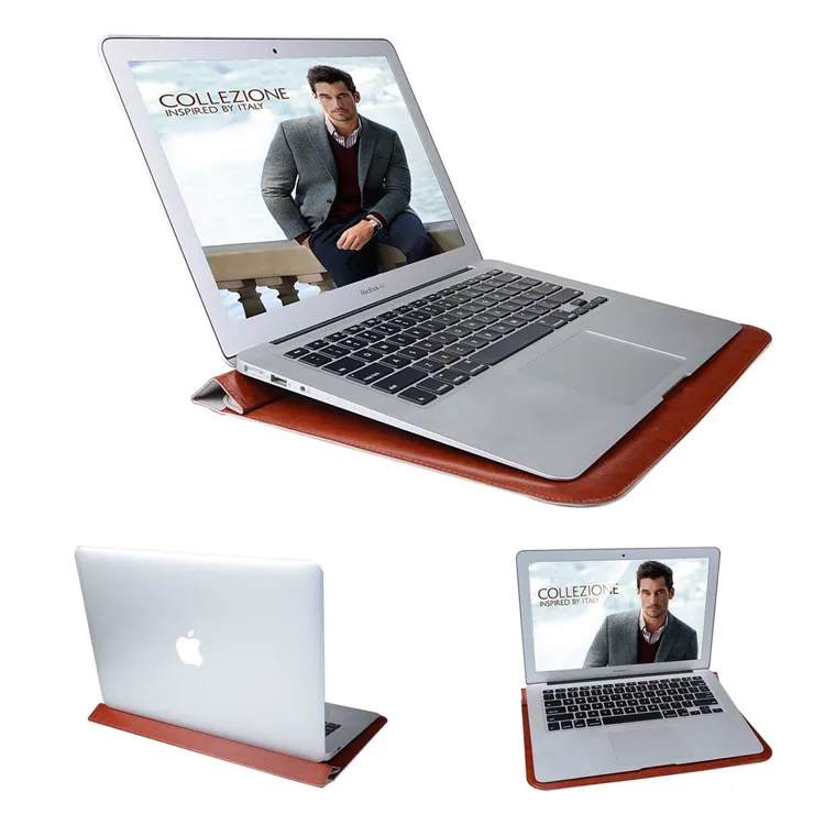 Совершенно новый смарт стенд ПУ кожаный чехол Обложка сумка для Apple Macbook 11 дюймов