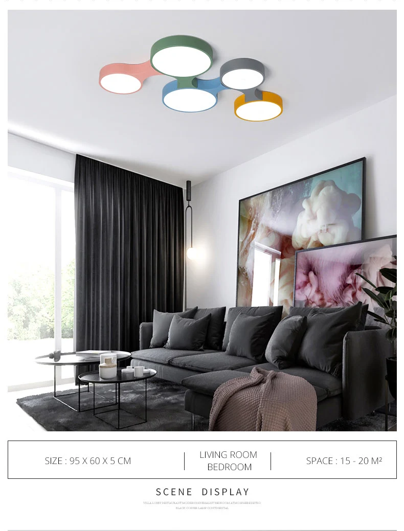 DX Modern Led Ceiling Lights Creative Color Luminaire Kids Bedroom Remote Control Lamp Toy Brick Light Fixture Dimmable Lustre