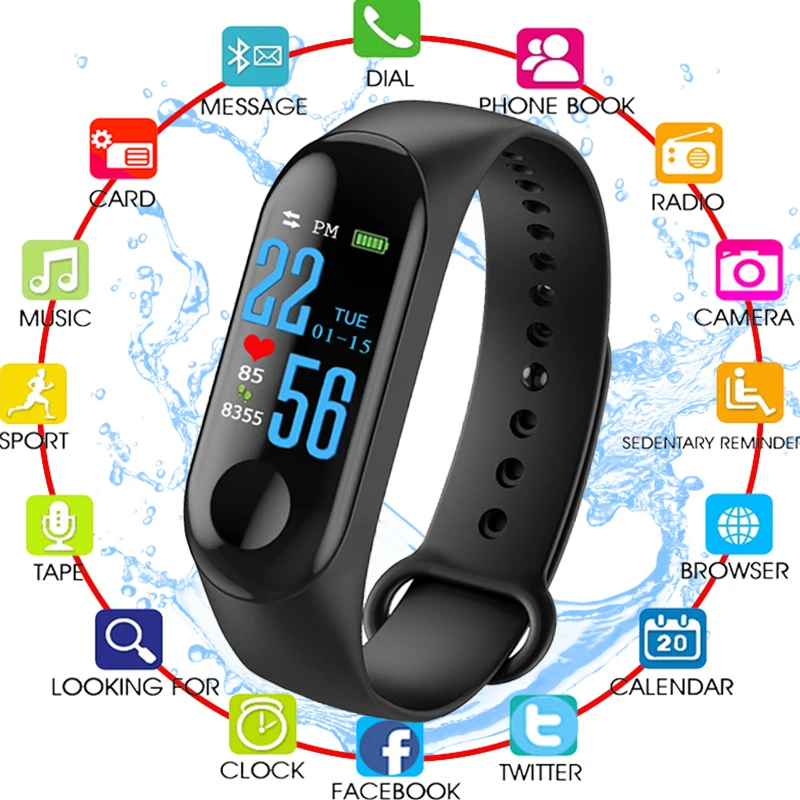 Новое поступление Фитнес браслет крови Давление открытый ips Экран монитор
