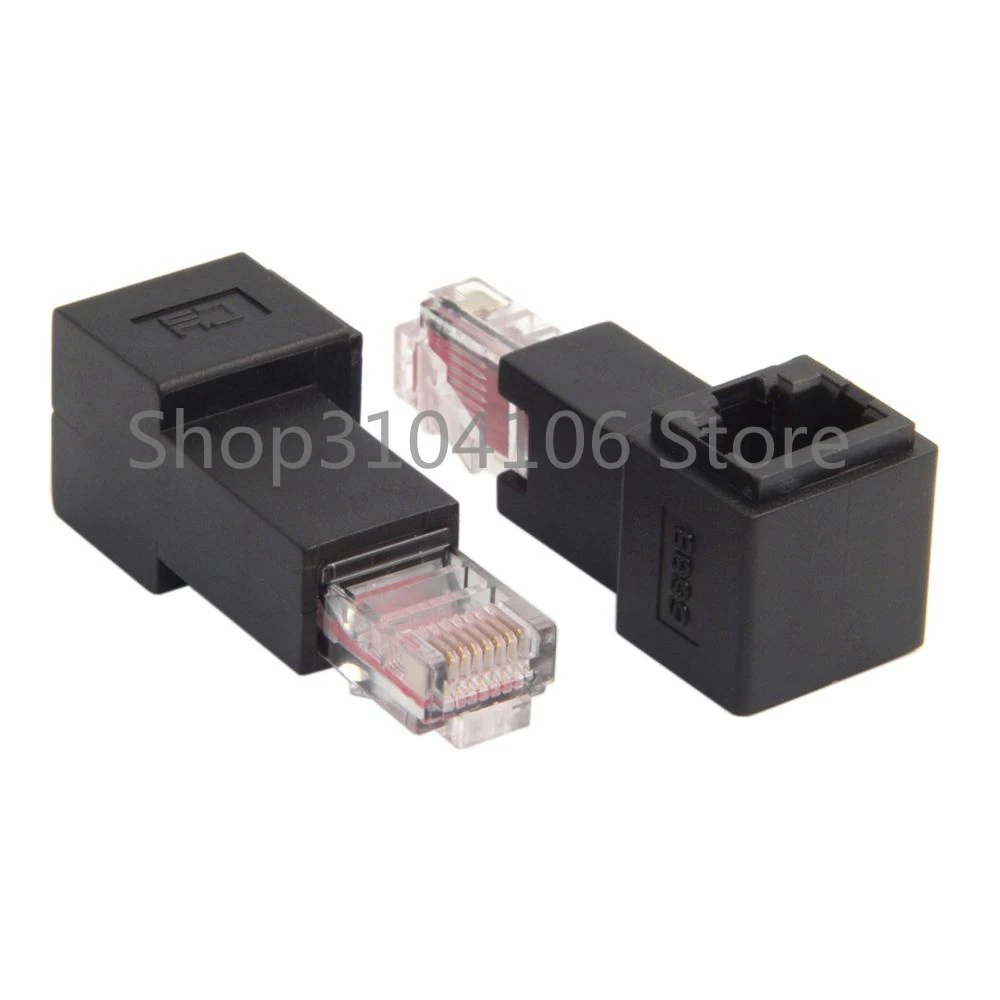 Левый и правый вверх вниз Угловой 90 градусов 8P8C FTP STP UTP Cat 5e папа мама Lan Ethernet