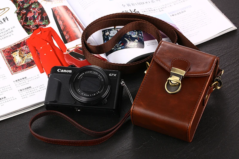 Из искусственной кожи Камера сумка чехол для цифрового фотоаппарата Panasonic Lumix LX10 LX15 LX7 TZ90 TZ80 TZ70 TZ60 TZ57 TZ50 TZ40 TZ30 TZ20 ZS70 ZS50 ZS30 ZS20