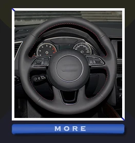 Черная замша красные кожаные Руль Обложка для Audi Q3 Q5 2013
