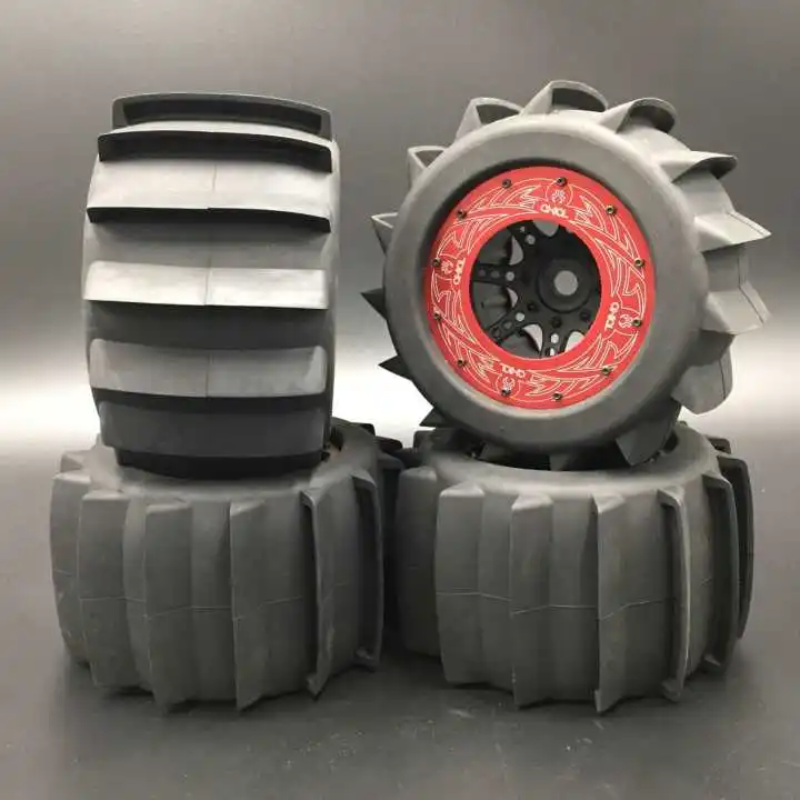 4PCS RR 1/8 RC колеса/шины/диски для HPI Savage Flux 5,9/4,6 jraxxas Summit Revo HSP 94762 TEAM REDCAT TR-MT8E V2 6S 4X4 RC monster - Цвет: 4PCS RR