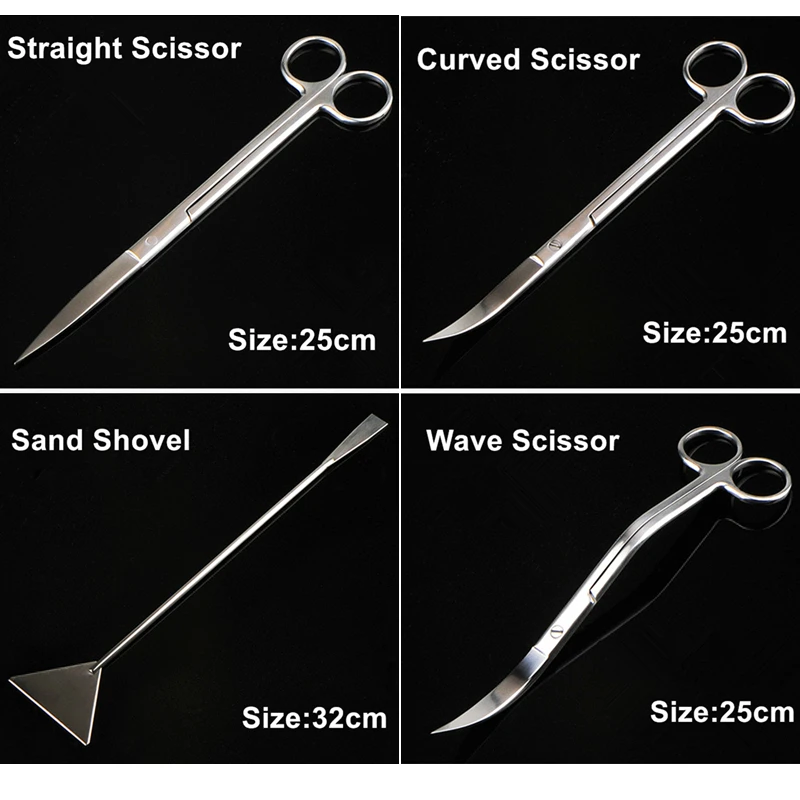 Набор инструментов из нержавеющей стали для аквариума|aquarium scissors set|aquarium planting