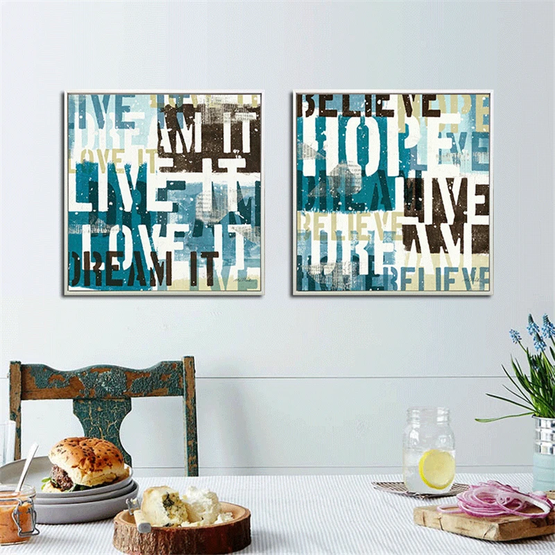 Винтажный вдохновляющий постер на английском языке с надписями современный