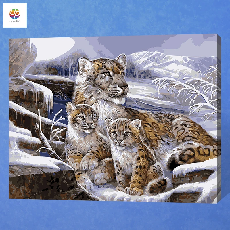 Набор для рисования по номерам на холсте леопард без рамки|art painting|digital paintingdiy digital