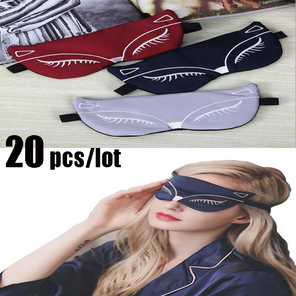 

Маска для сна из натурального шелка, 20 шт./лот