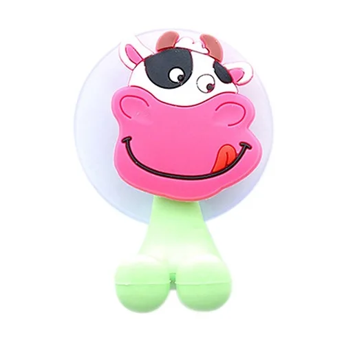 Milk cow Милый Kawaii мультфильм Животные стенная присоска зубная щетка держатель для дома ванная комната дети присоска зубная щетка Крючки - Цвет: Milk cow