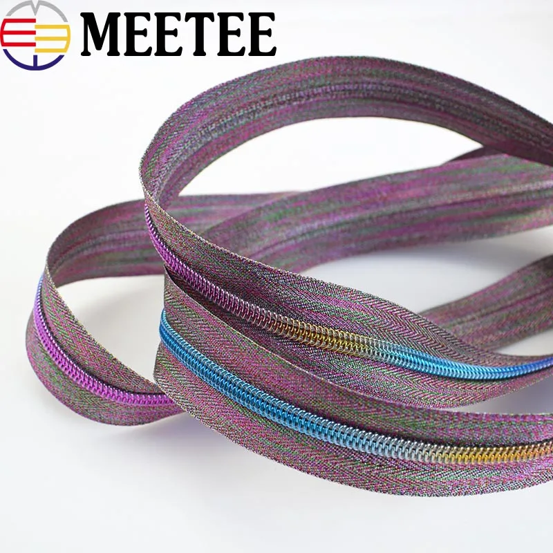 Meetee 2/5/10 метров 5# разъемная застежка-молния белый Цветной зубов катушки нейлоновые застежки-молнии для шитья одежды сумок Декор застежкой-молнией DIY Repair аксессуары ZA026