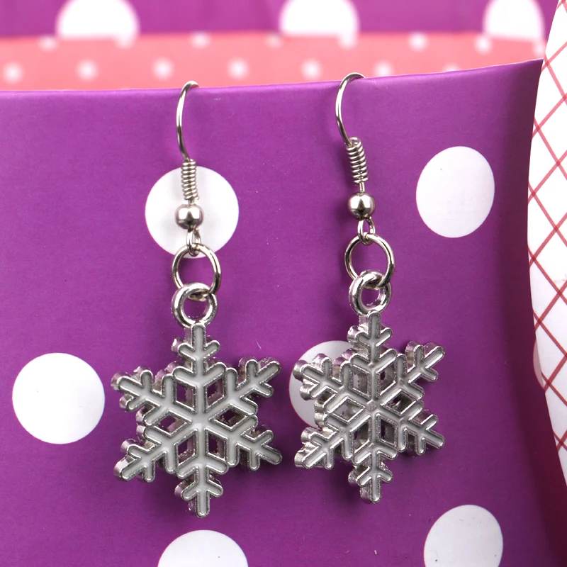 Модные хрустальные рождественские серьги Санта снежинка Милая луна дерево