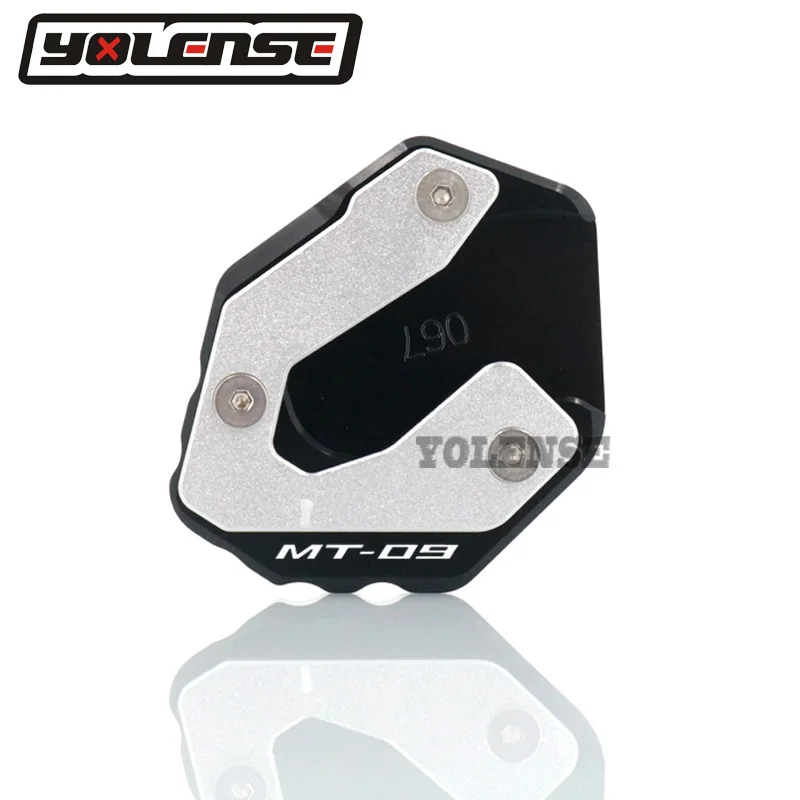 Black-MT09 Для YAMAHA MT-09 MT 09 MT09 Tracer 900 XSR900 XSR 900- мотоцикл Kickstand подножка боковая подставка удлинитель увеличенная пластина - Цвет: Black-MT09
