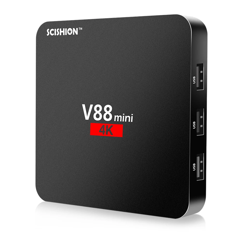 SCISHION V88 mini Smart Android 6 0 ТВ коробка 4 ядра RK3229 1 GB 8 K Set top Box H.265 32 бита Media Player |