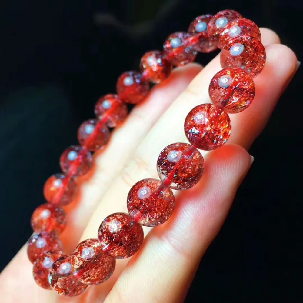 Подлинная натуральная Lepidocrocite кварц красный супер семь прямоугольные круглые
