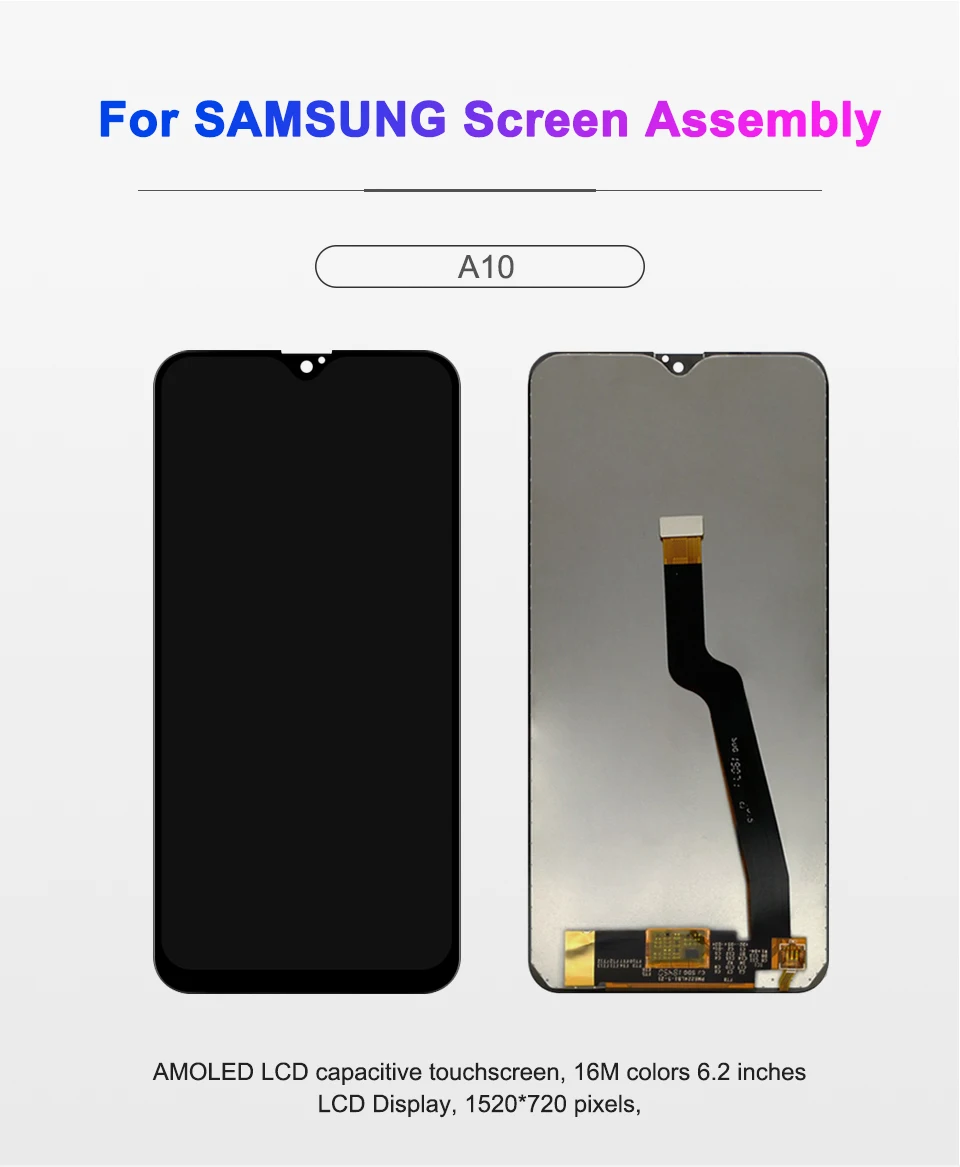 6,2 '' Супер Amoled ЖК-дисплей для samsung Galaxy A10 A105 A105F SM-A105F ЖК-дисплей с кодирующий преобразователь сенсорного экрана в сборе