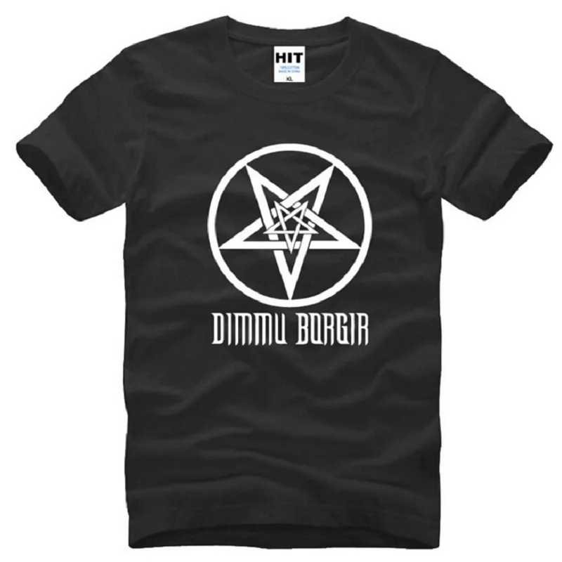 Новый дизайн Dimmu Borgir футболки для мужчин хлопок короткий рукав Death тяжелый металл