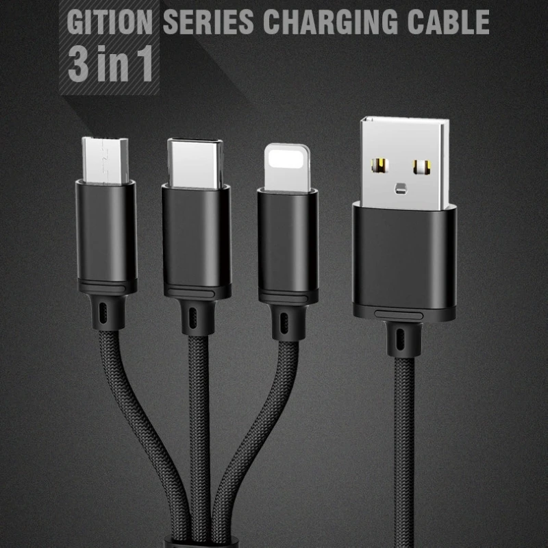 REMAX 3 в 1 кабель Micro USB для освещения type C быстрое устройство зарядки iPhone samsung IOS |