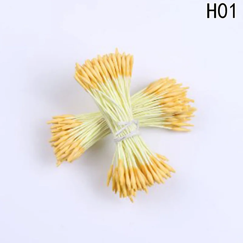 1 Смешанные Двойные головки DIY искусственный мини жемчуг цветок Stamen Pistil цветочные тычинки 140 шт./лот - Цвет: 1