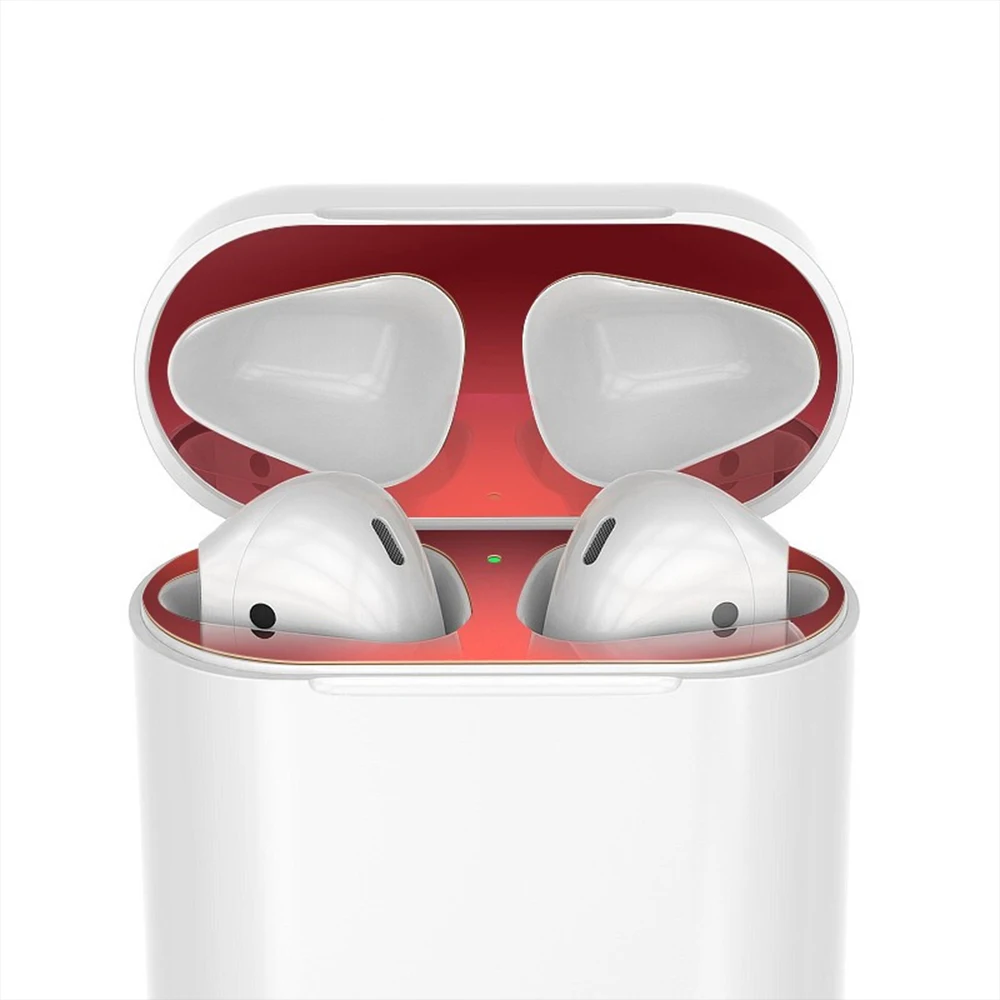 Пылезащитная пленка для Airpods 1 ультратонкая металлическая наклейка 18K с покрытием
