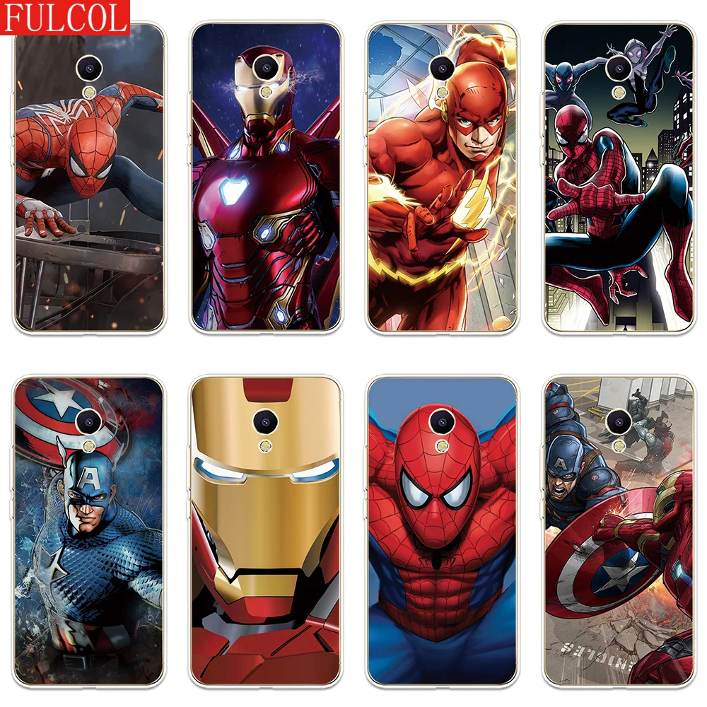 Silicone Case For Meizu M3 M5 M6 NTOE M3S M5S M5C M6S M6T Cover Spiderman Iron Man Patterned Soft Shell Phone |